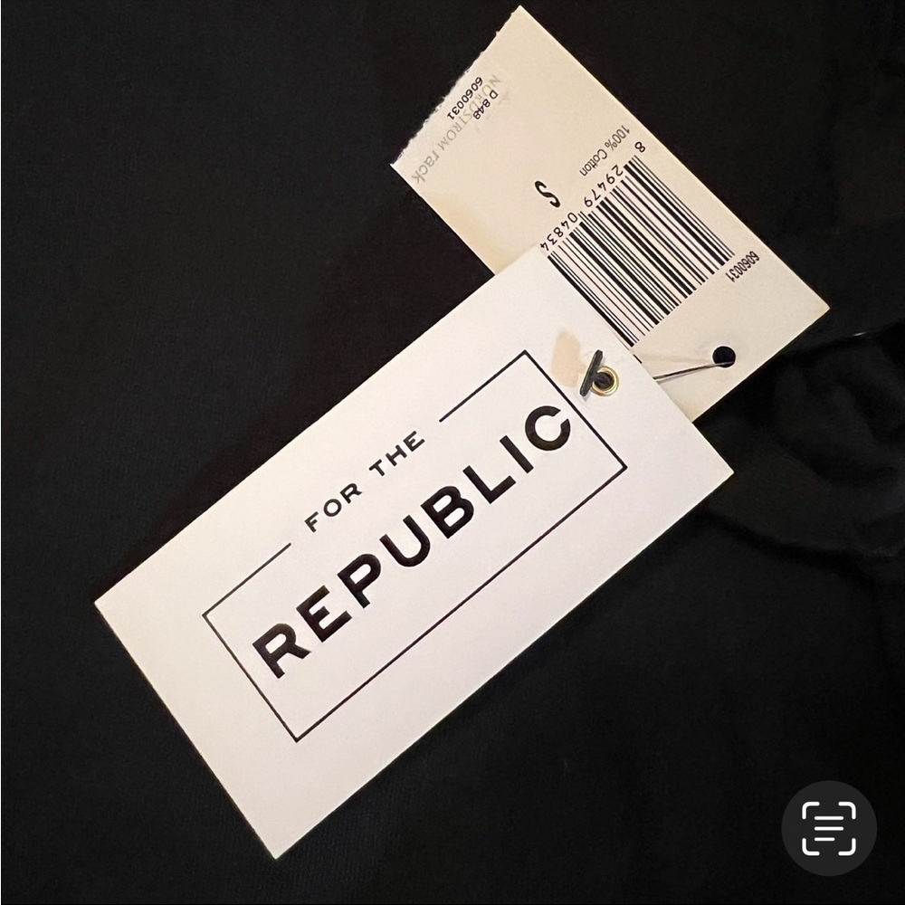 NEW For the Republic Flutter Sleeve Crew Neck Top S Boxy Oversized Black - Picture 11 of 11